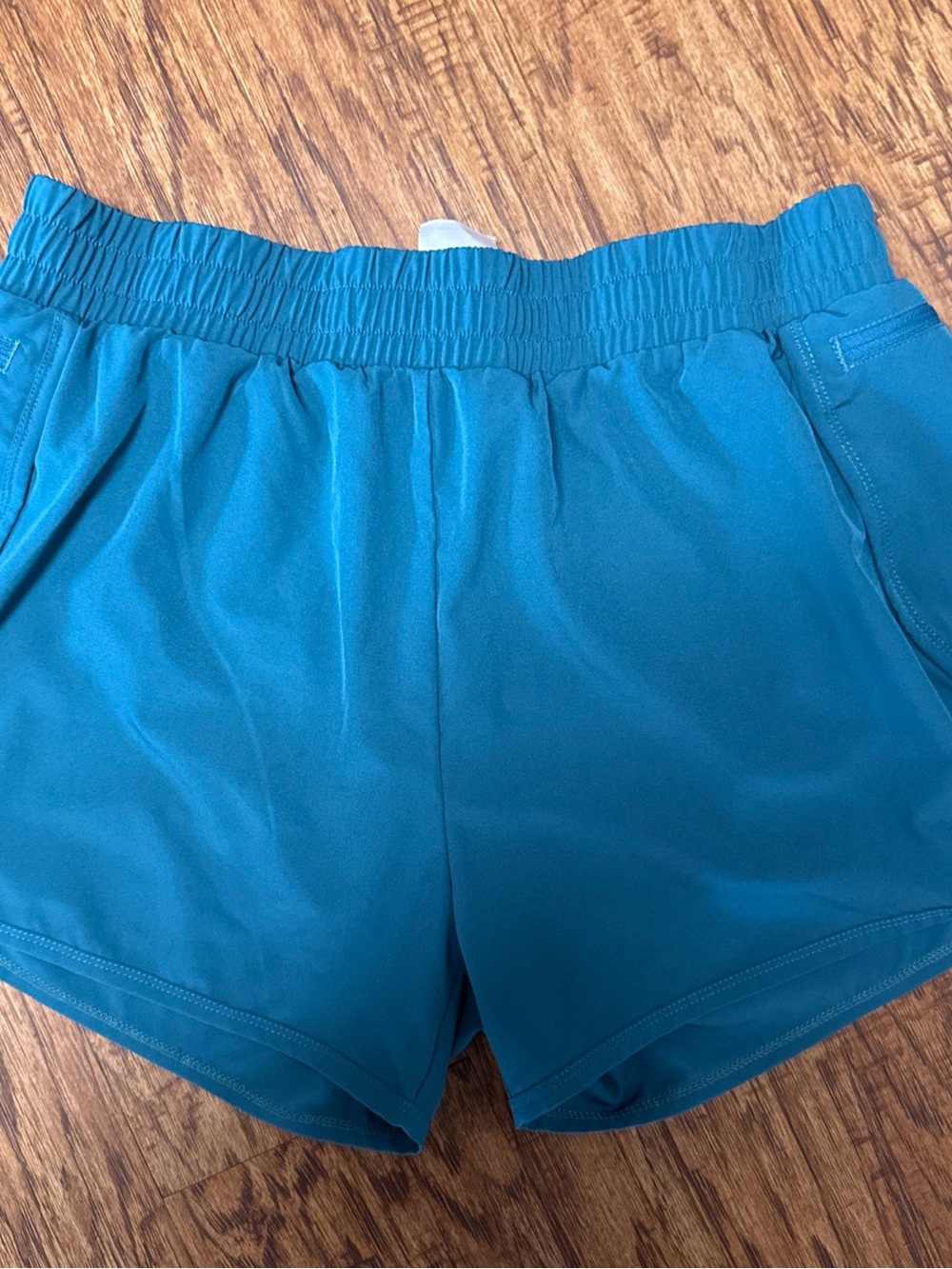 Women’s Teal Athletic Shorts with Elastic Waist and Pockets